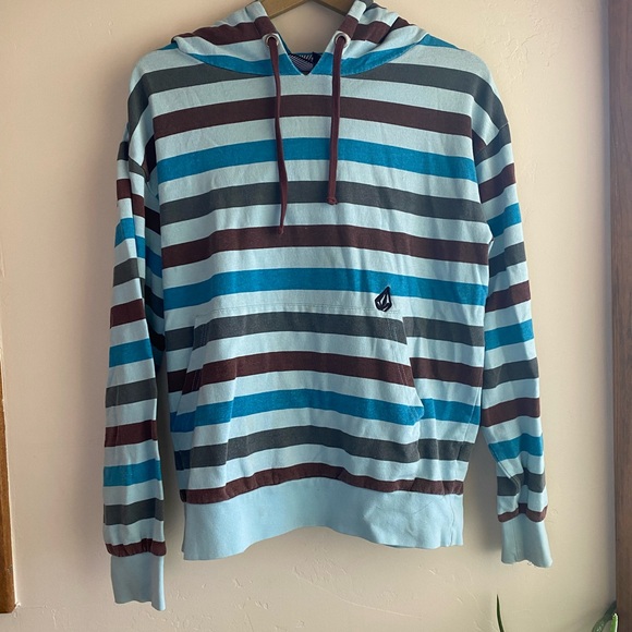 Volcom Multicolor Blue Striped Hoodie - Picture 2 of 5